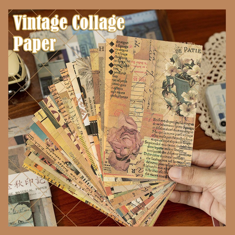 

Vintage Collage Paper Aesthetic Retro Style untuk Journaling Bujo Kit - Vintage Theme Bullet Journal