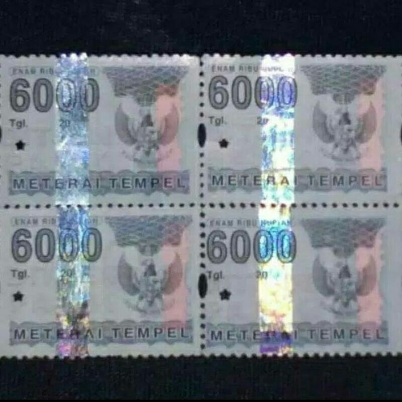 

SUPER SALE!! Meterai / Meterai Tempel 6000 / Meterai 6000 tahun 2006 s/d 2009