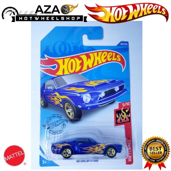 Hot Wheels 68 Shelby GT500 BIRU HW Flames Hotwheels Mainan Mobil Mobilan anak diecast miniatur