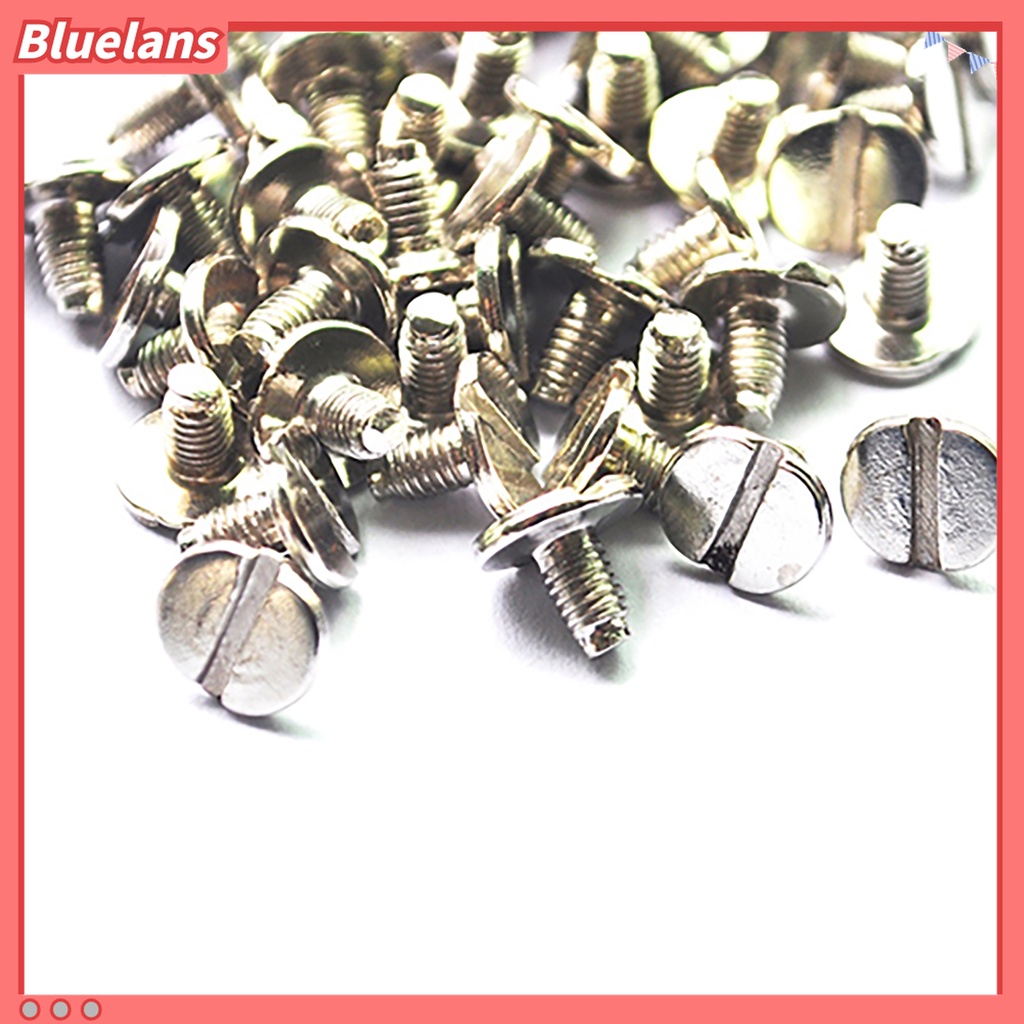 100 Pcs Paku Keling Bentuk Kerucut Sekrup 9.5mm Warna Silver Gaya Punk Untuk Kerajinan