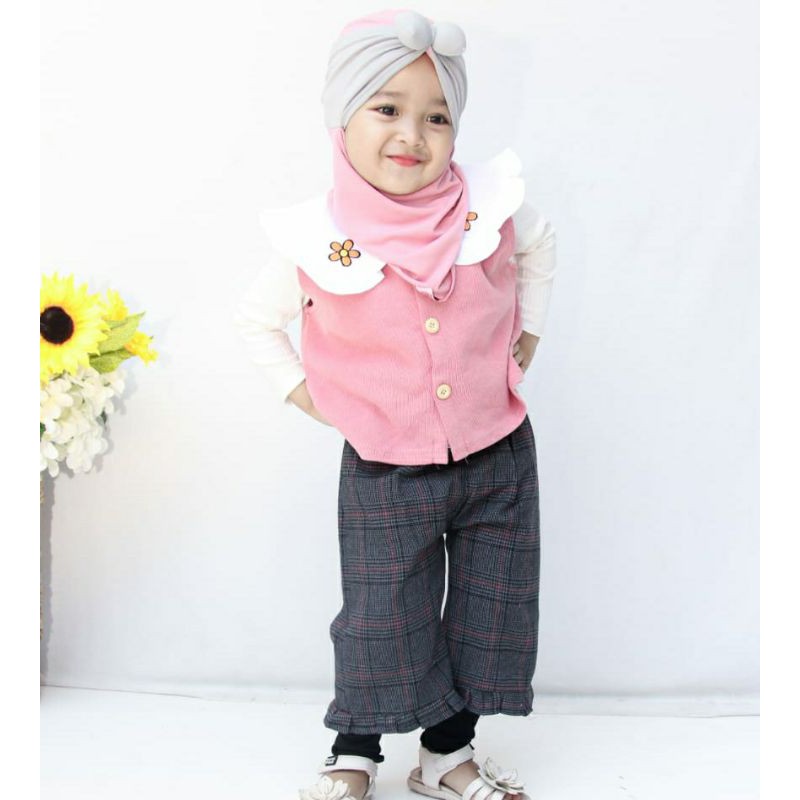 Najla Set setelan anak 3 in 1 Outer, inner, Celana anak Almahyra
