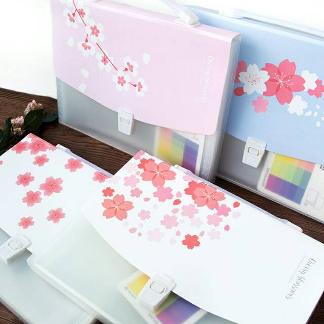 

Cherry Blossom Plastic Folder Briefcase A4/folder dokumen
