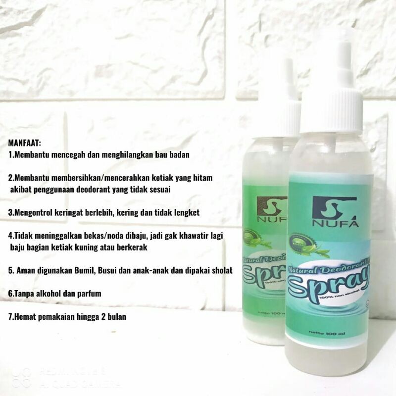 Deodorant Alami Non Alcohol Penghilang Bau Natural Deodorant Spray Roll On