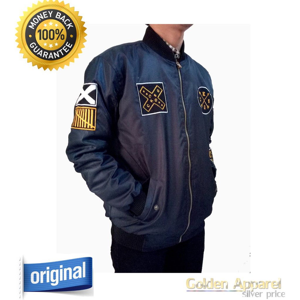 TERKEREN Jaket Bomber Biru Tosca Slim | Jaket Pilot Slim Fit Jaket Kekinian