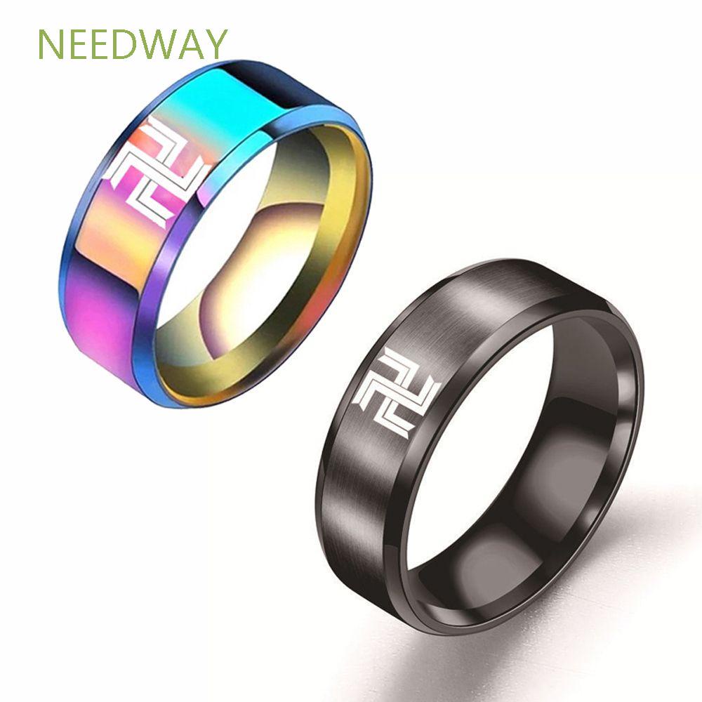 Needway  Fashion Tokyo Revengers Ring Cosplay Prop Steel Ring Manjiro Cosplay Rings Keisuke Ryuguji Sano Manj Takashi Draken Anime Ring Manji Gang Ring/Multicolor