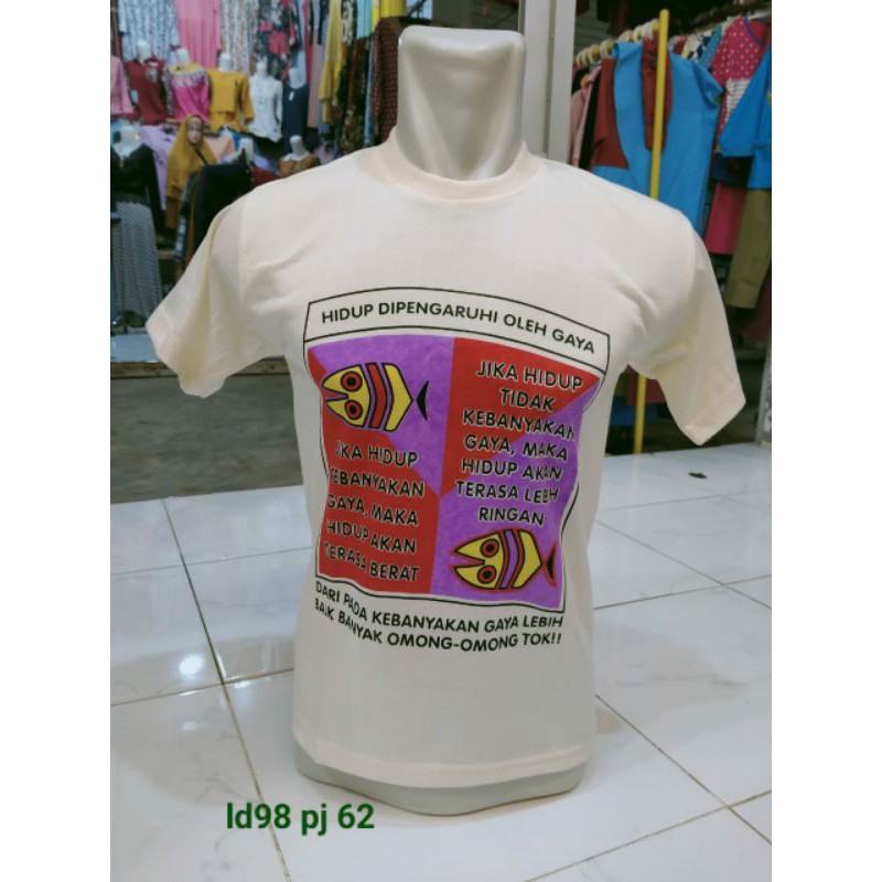 Kaos santai bali dewasa kaos pantai lengan pendek