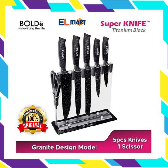BOLDe super knives granito 7pc set - pisau dapur set - knife set BOLDE knives 7pc BOLDE pisau dapur