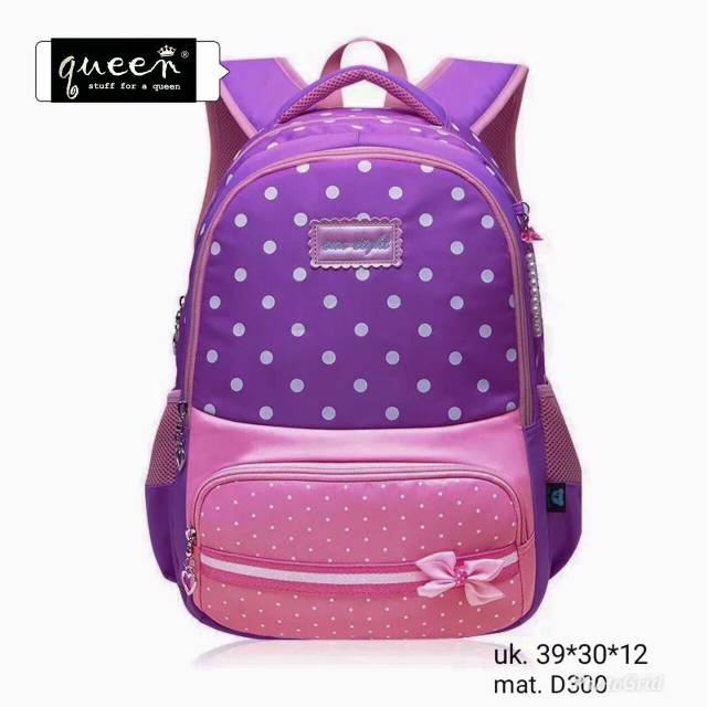 TAS RANSEL ANAK PEREMPUAN POLKA PITA NEW NIQABIS