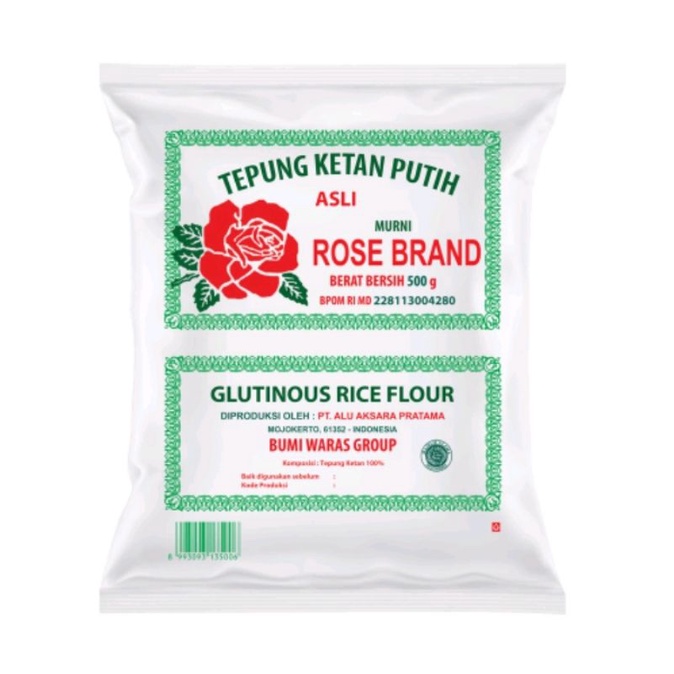 

TEPUNG KETAN PUTIH ROSE BRAND BERAT 500GR KEMASAN