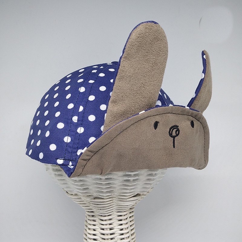 topi anak bunny ear bayi balita unisex cewek cowok-Biru