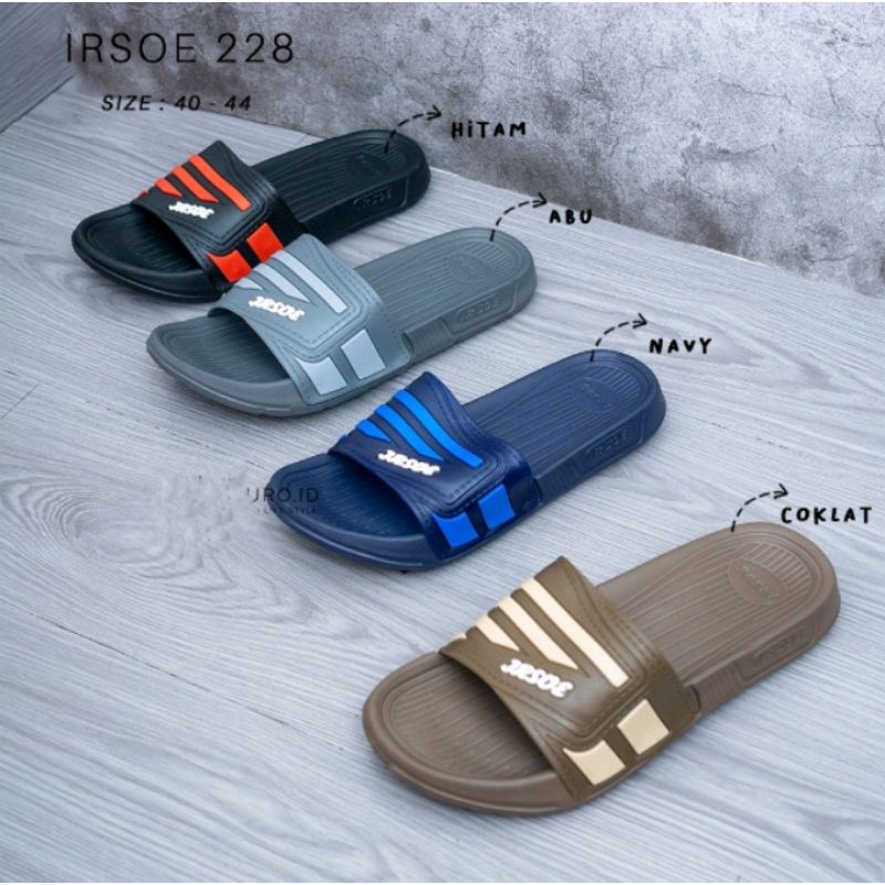 Sandal Pria Slip on karet Ringan Elastis