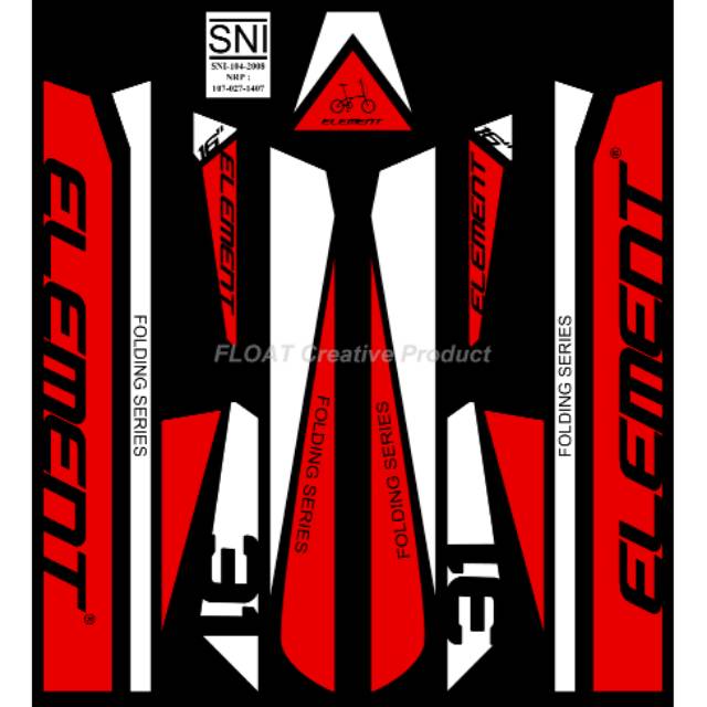 TERMURAH STICKER STIKER DECAL DEKAL SELI SEPEDA LIPAT FOLDING BIKE ELEMENT 31 OVERSIZE