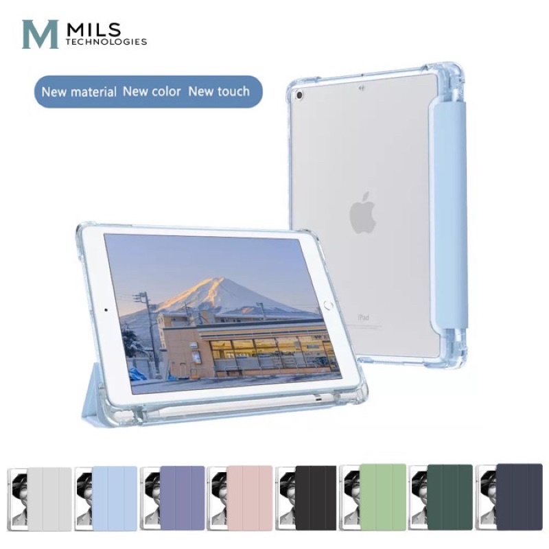 MILS Technologies Transparent Trifold Clear Case iPad 6 7 8 Mini 4 5