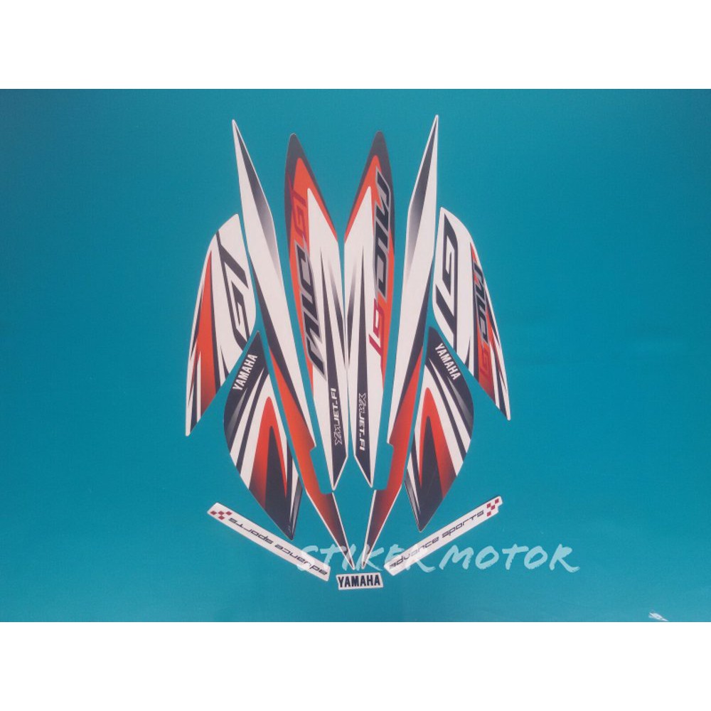 Variasi Striping Motor Mio Gt 2014 Putih Orange Shopee Indonesia