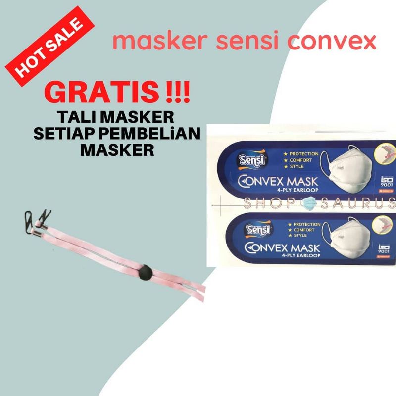Masker Sensi Convex /Masker Sensi Duckbill/Masker Medis Sensi Hijab/Headloop/Earloop/Kn95/N95/Kf94