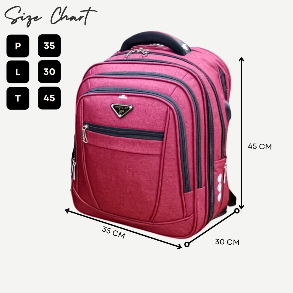 Tas Ransel Laptop Polo Milano 88326 ORIGINAL Ransel anti air Ransel Pria Ransel Wanita Ransel laptop Waterproof Tas Pria Tas Wanita Tas pria wanita Ransel laptop pria Ransel laptop wanita Ransel USB FREE Raincover + Botol