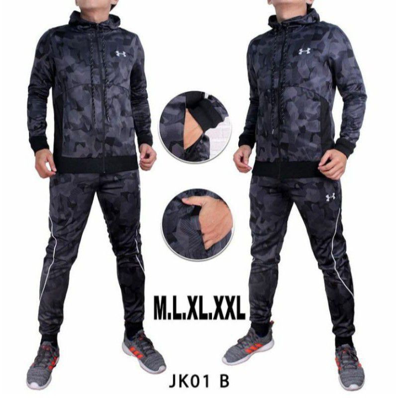 Setelan Jaket Army Under Armour Training Grade Ori