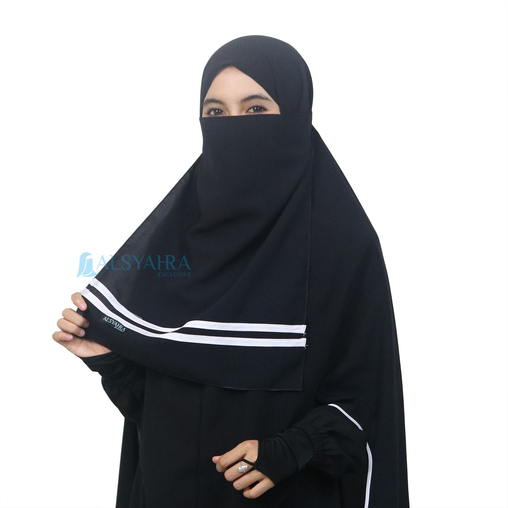 Niqab Cadar Tali Stripe Original by Alsyahra Exclusive