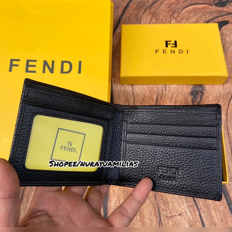 Dompet lipat pria Fendi Kulit asli import premium dompet pria dompet kulit pria dompet lipat pria