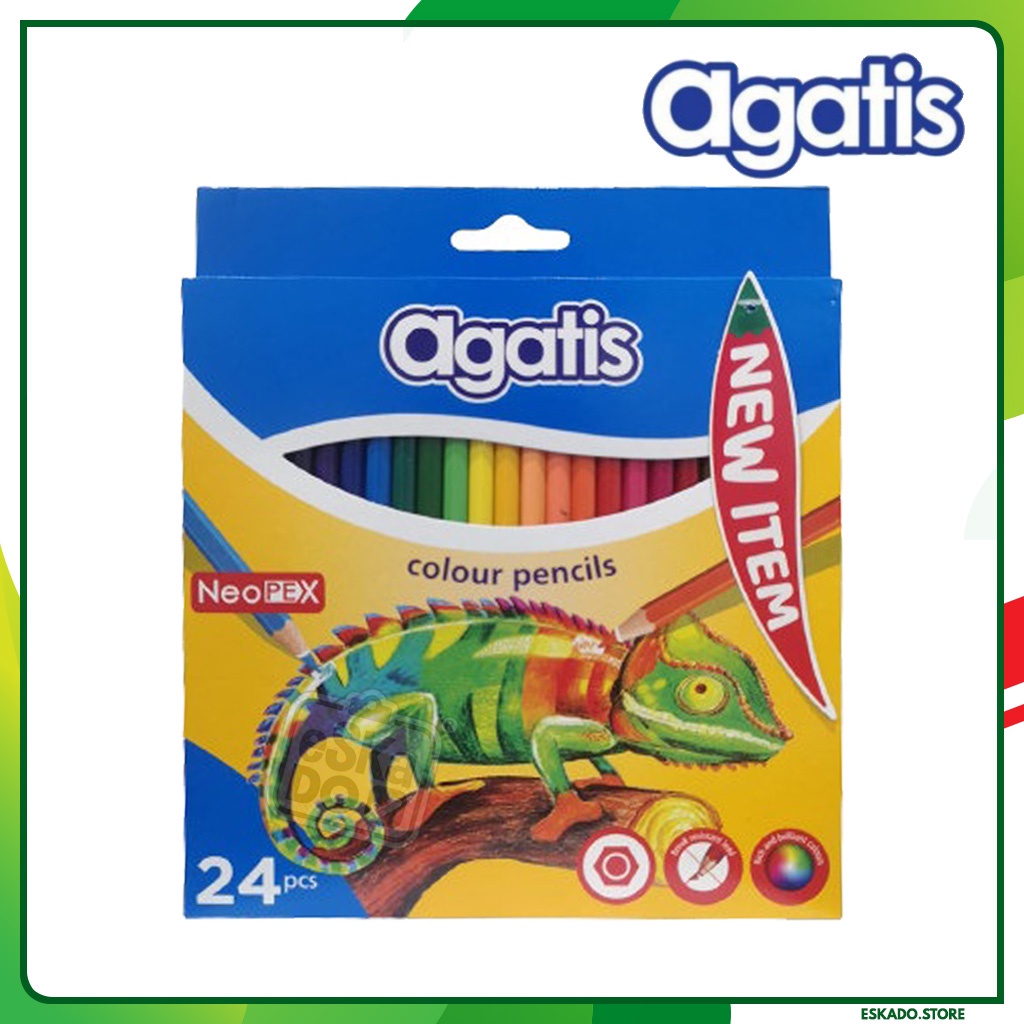 Pensil Gambar AGATIS Neopex Hexagonal 24 Warna Colour Pencils