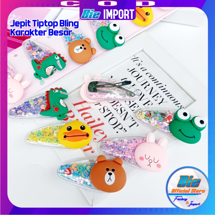 Jepit Anak Transparan Gliter Premium Impor Best Seller