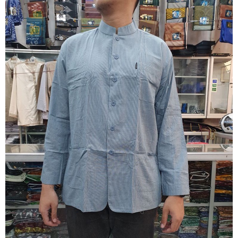 Baju Taqwa Habaib / Baju Koko Habaib Haibah Kain Motif Lengan Panjang Katun