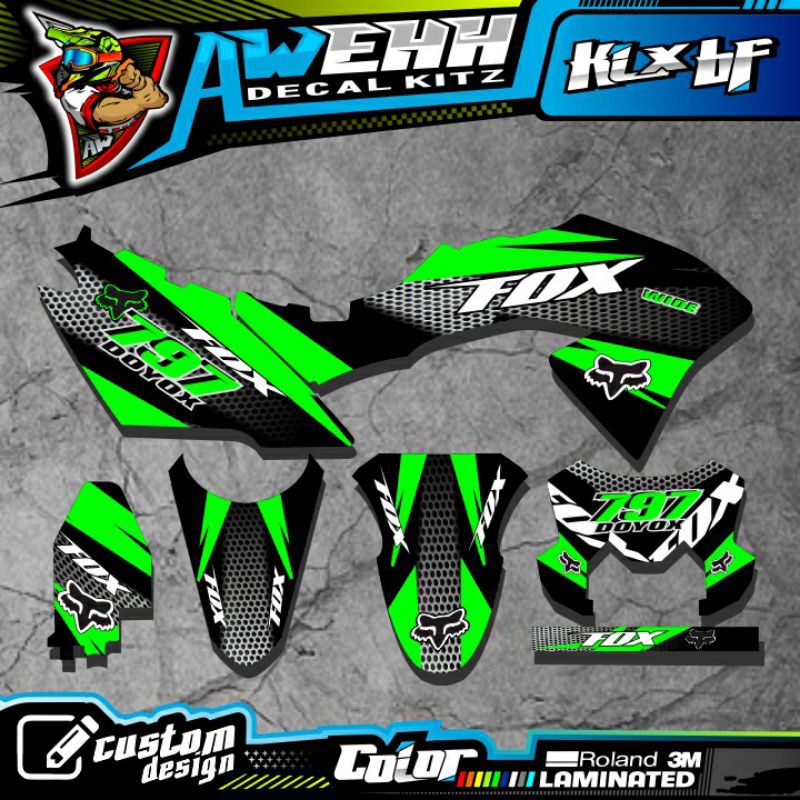 DECAL KLX BF 150 KLX BF G KLX LAMA DTRACKER HIJAU