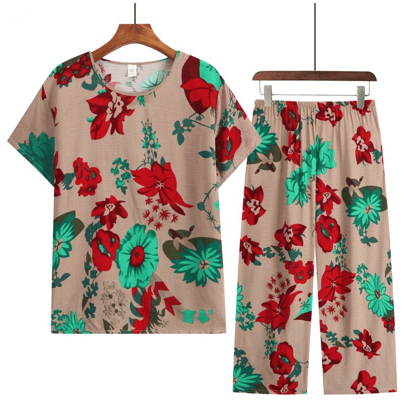 HUES.ID Pakaian Wanita Baju Tidur Piyama Lengan Pendek Import Fit to XXL 4068