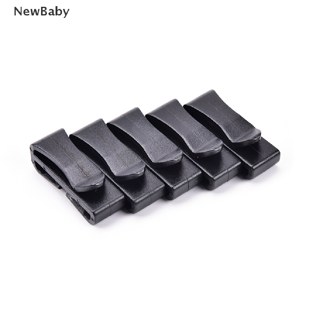 Newbaby 5pcs Klip Gesper Plastik Taktis Untuk Strap Webbing Tas Backpack outdoor