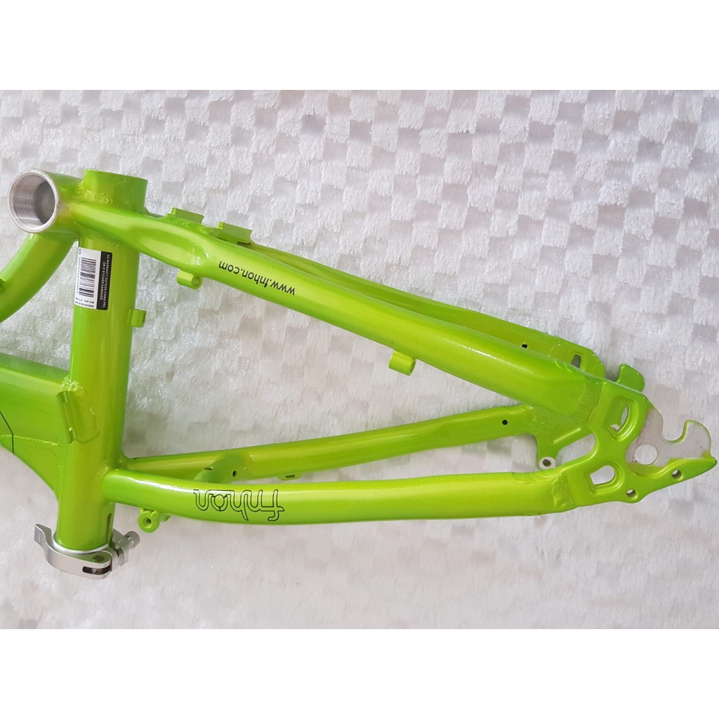 Frame set &amp; handle post FNHON BLAST hijau Discbrake 20inc New Db sepeda lipat alloy