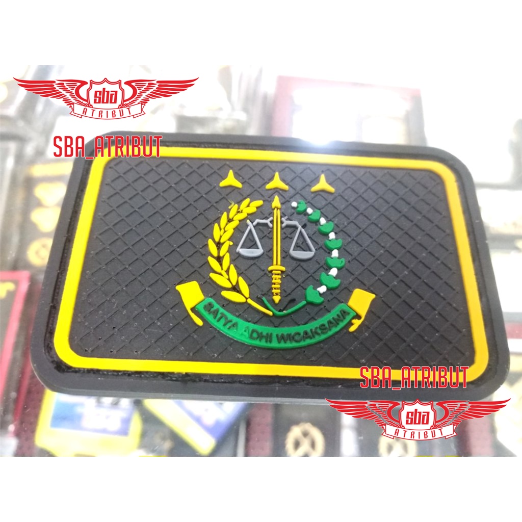 PATCH RUBBER KARET LOGO KEJAKSAAN | TEMPELAN KARET EMBLEM VELCRO