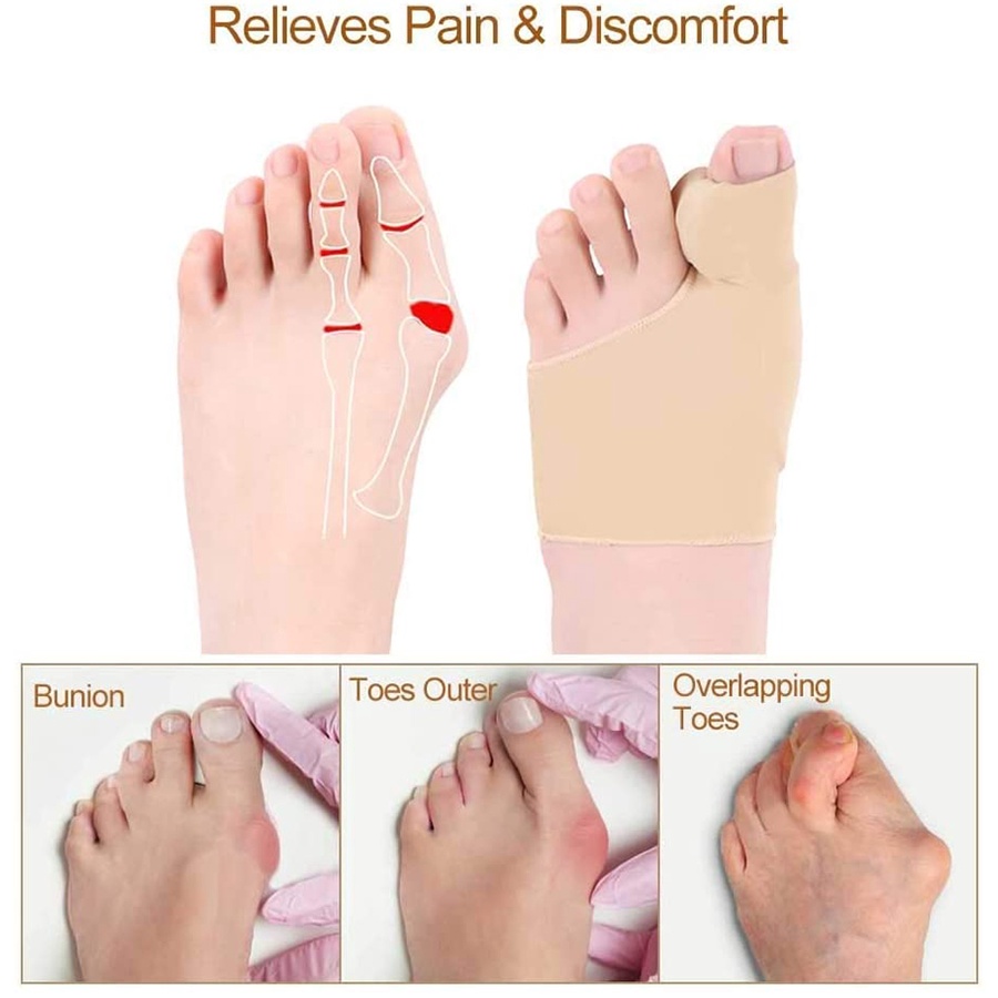 1 Pasang Alat Korektor Jempol Jari Kaki Pelurus Corrector Bunion Hallux Valgus