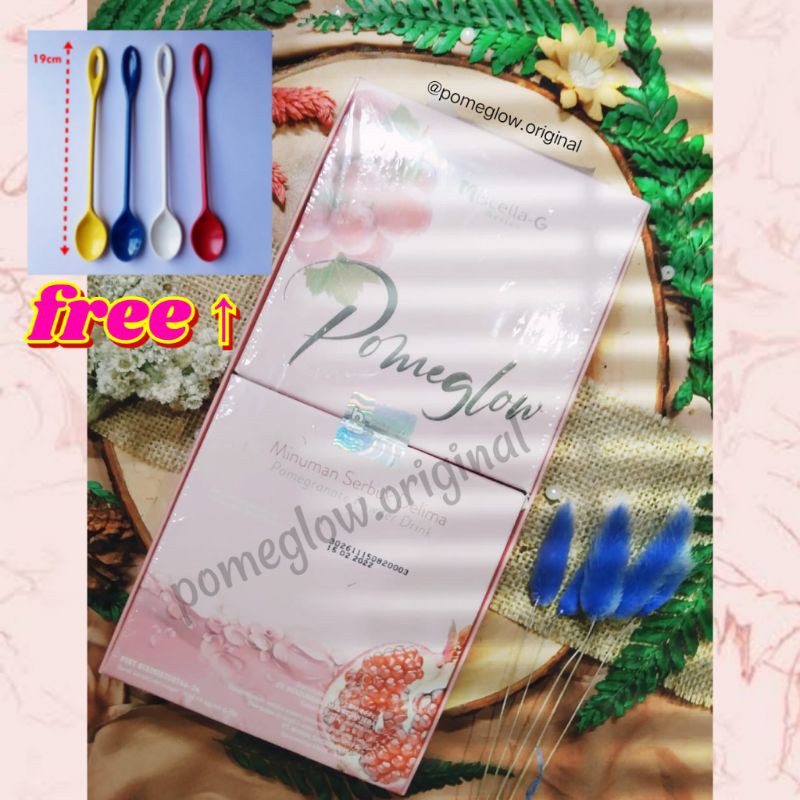 POMEGLOW MINUMAN COLLAGEN // pomeglow original memutihkan kulit GRATIS SENDOK PLASTIK