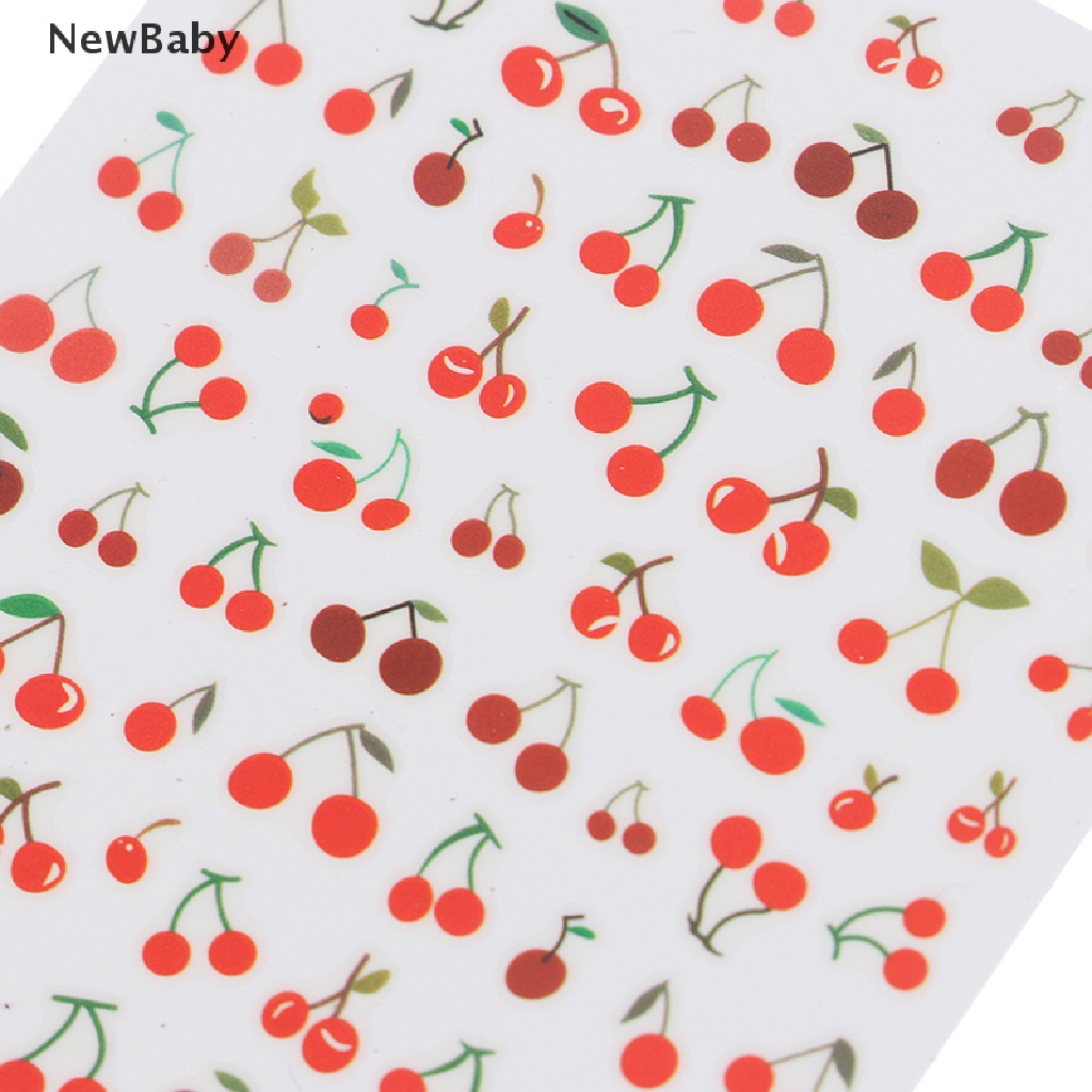 NewBaby 1 Sheet Nail Sticker Avocado Cactus Flower Fruit Paper Applique Manicure Sticker ID