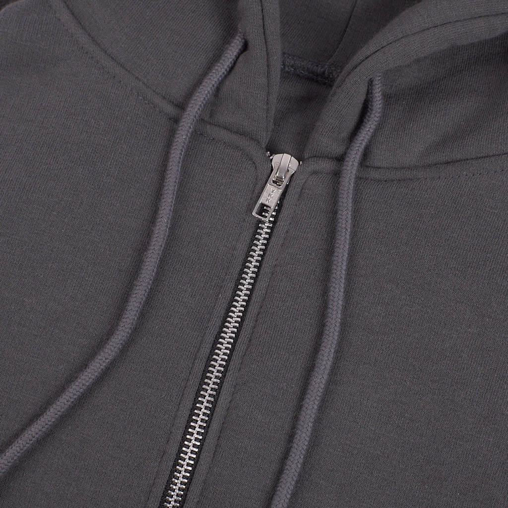 ZIPPER HOODIE DARK GREY