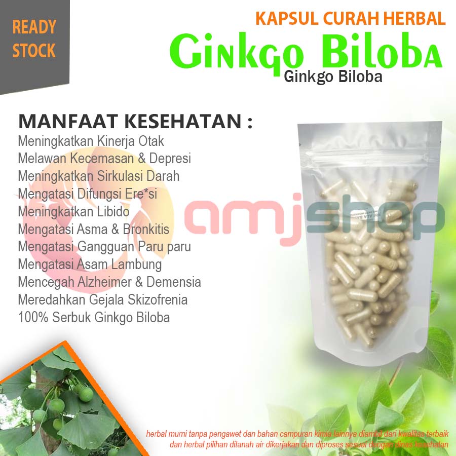 Kapsul curah herbal ginkgo biloba