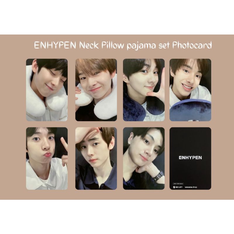 ENHYPEN neck Pillow pajama set Photocard / Pc