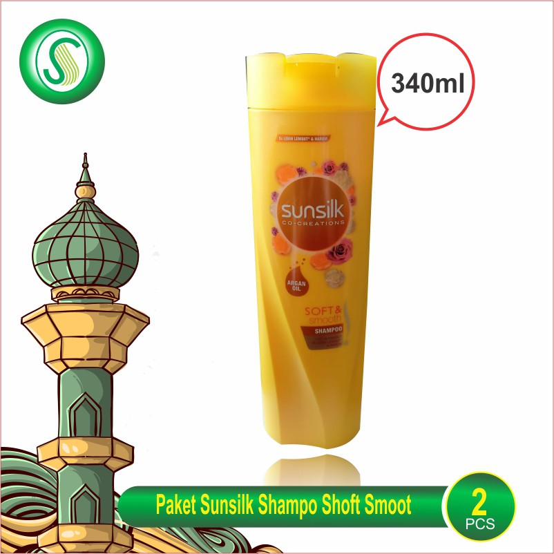 Paket Sunsilk Shampoo Soft Smooth kuning 340ml + Conditioner 170ml