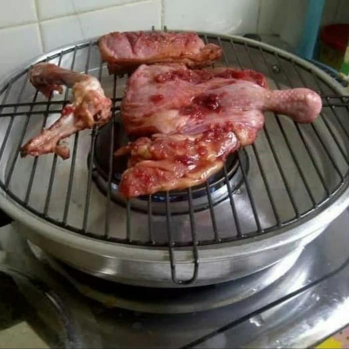 happy grill , panggangan , panggang ikan , ayam , sate, aluminium PANGGANGAN MULTI GRILL / STEELE