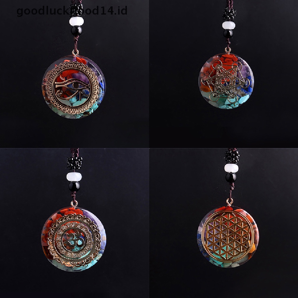 [OOID] Orgonite Pendant Symbol Necklace Chakra Healing Energy Necklace Jewelry ID