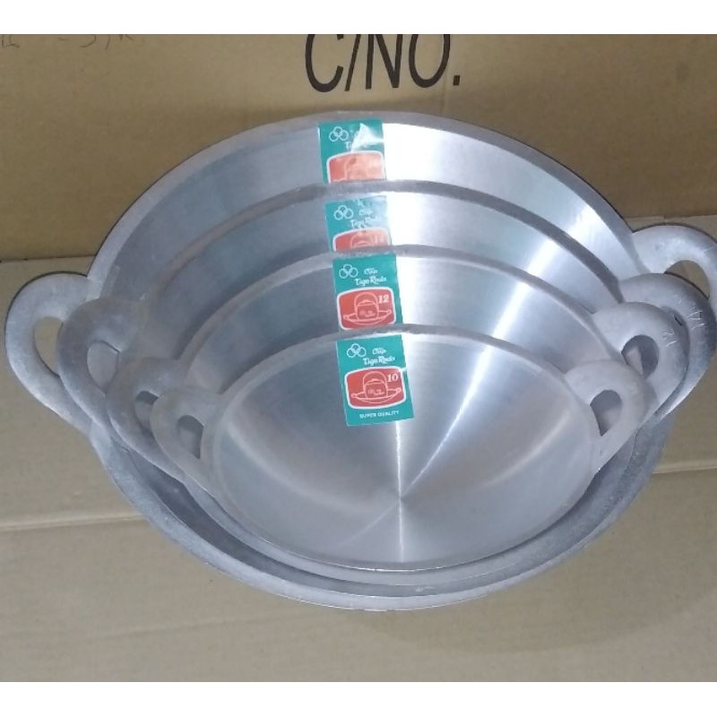 wajan penggorengan wajan alumunium cor wajan tradisional kuali alumunium