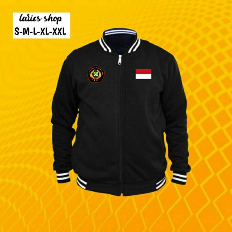 JAKET BASEBALL IPSI LOGO HITAM INDONESIA PENCAK SILAT