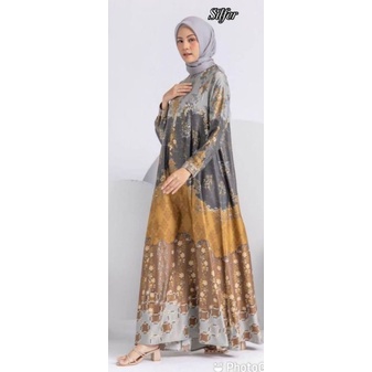Gamis Wanita Bahan Dior Silk Premium Lingkar Dada 110 cm Panjang Baju 140 cm