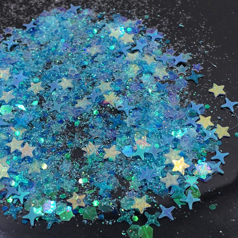Gro Payet Glitter Bentuk Hatibintang Bahan Resin Untuk Dekorasi Perhiasan DIY