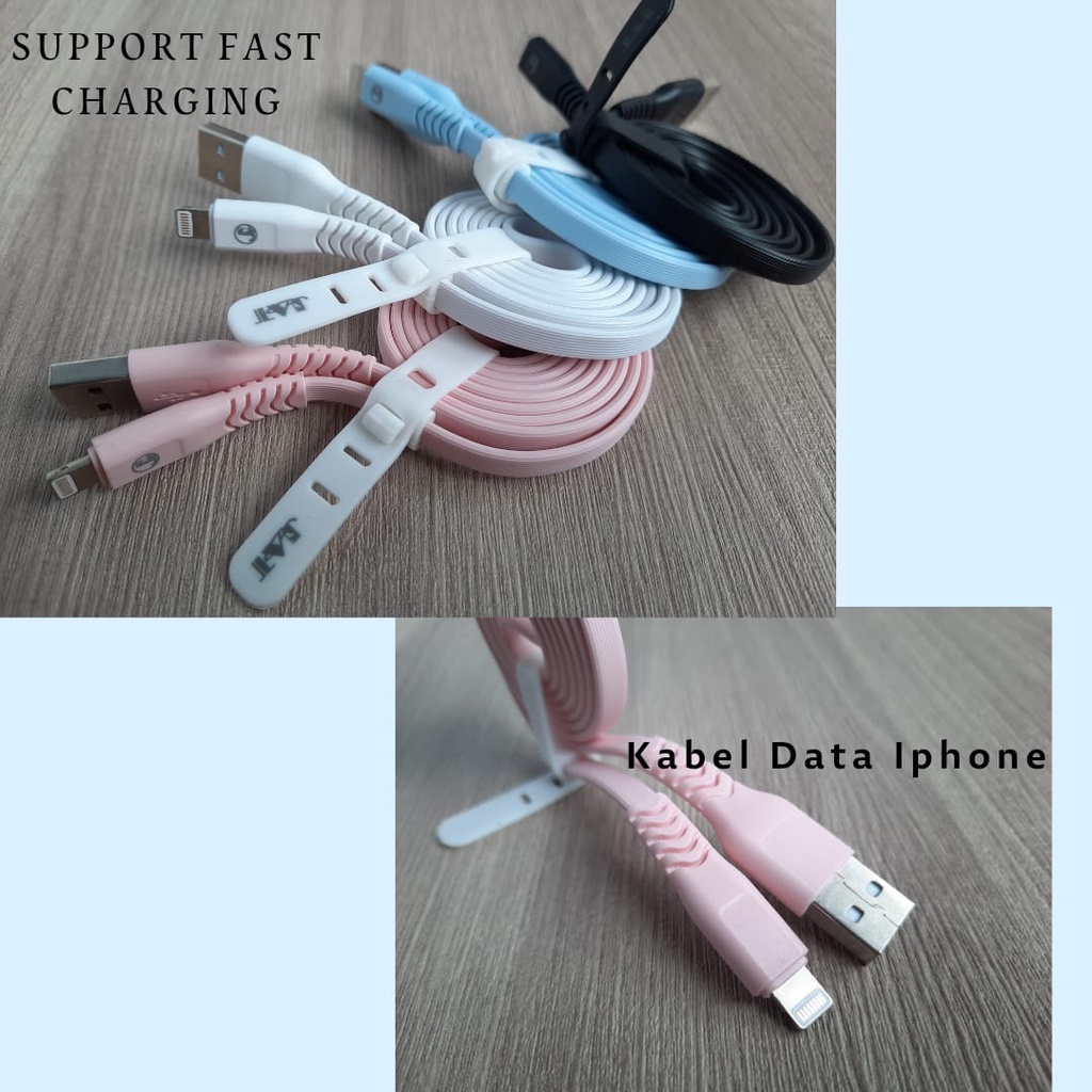 Kabel Data USB Lightning for Iphone 100 cm merk JAT/ Kabel data hp Iphone / kabel cas hp iphone 100 cm