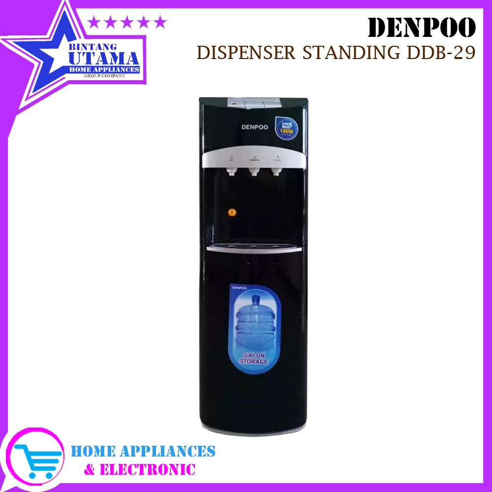 (COD) DISPENSER GALON BAWAH DENPOO DDB-29 / DDB 29 / DDB29 [NORMAL, HOT AND COLD] [TERMURAH]