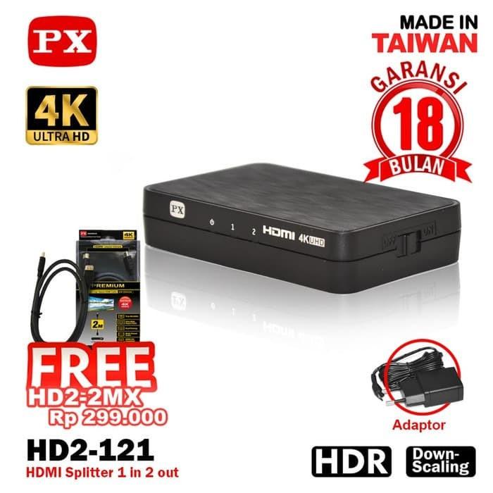 Hdmi Splitter 1 Input 2 Output Video Hd 4K Hdr 2.0 Px Hd2-121