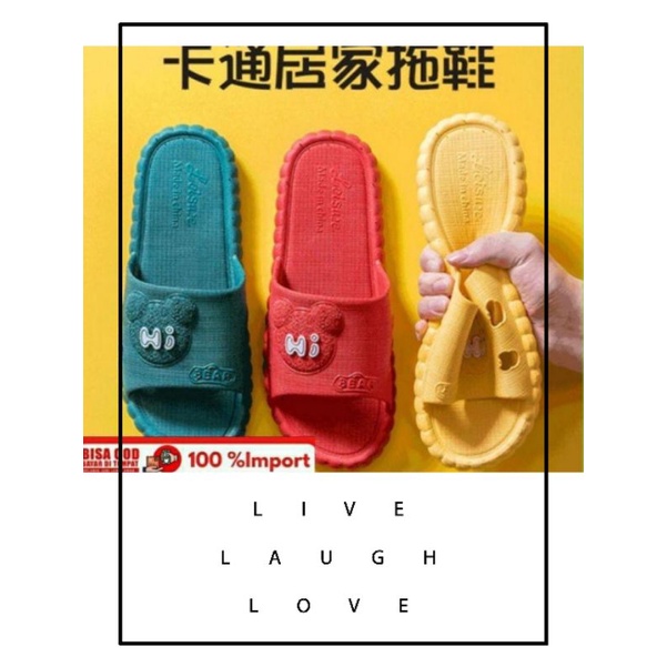 Sandal Slop Rumah Indoor Outdoor Anti slip Import High Quality RF