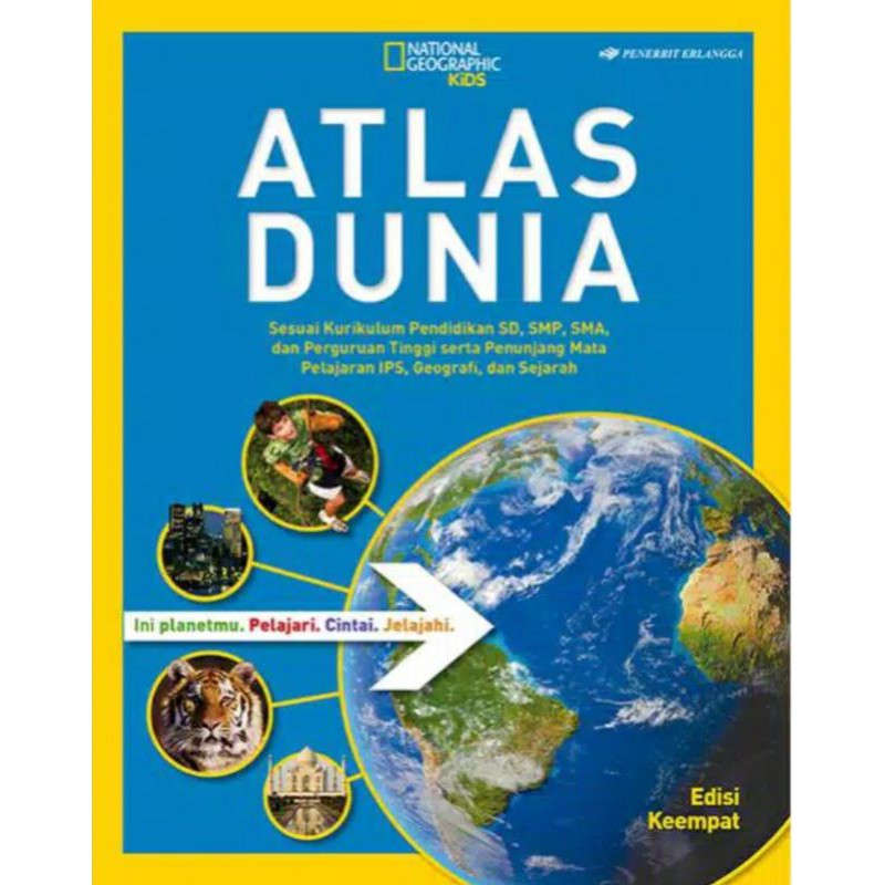 Original Atlas Dunia National Geographic Erlangga