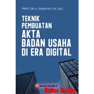 BUKU Teknik Pembuatan Akta Badan Usaha di Era Digital